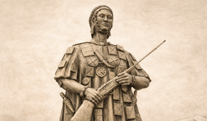 Statue of Yaa Asantewaa, Queen Mother of Ejisu who led the War of the Golden Stool in 1900