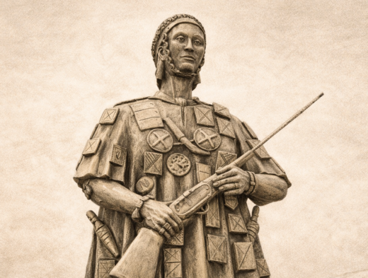 Statue of Yaa Asantewaa, Queen Mother of Ejisu who led the War of the Golden Stool in 1900