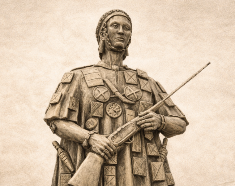 Statue of Yaa Asantewaa, Queen Mother of Ejisu who led the War of the Golden Stool in 1900