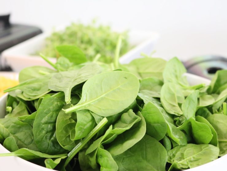Bowl of baby spinach