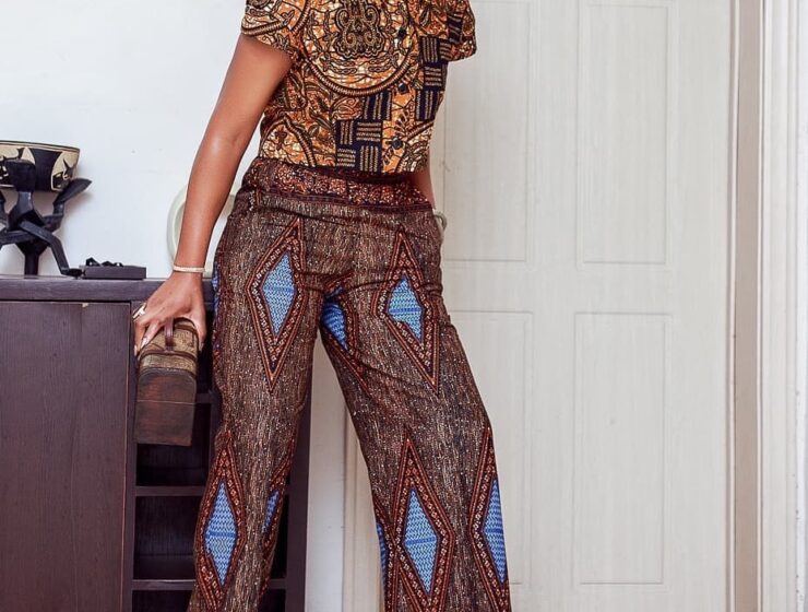 African print top and pants
