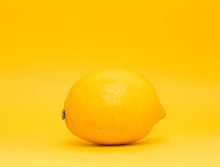 yellow lemon fruit displayed for lemon detox