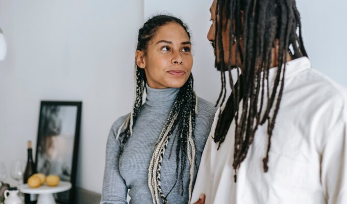 intimacy - couple staring at each other