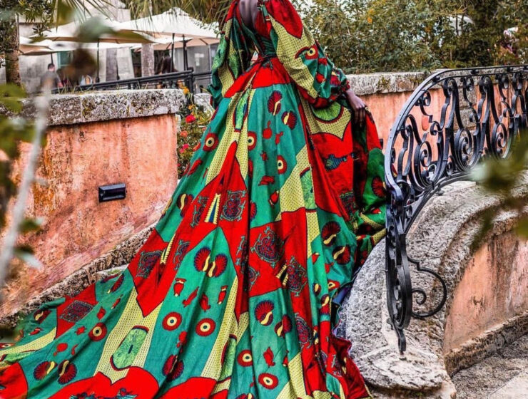 ankara styles worn by an African woman