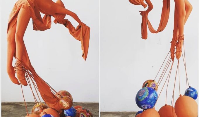 Nigerian artist Peju Alatise's Lifted installation