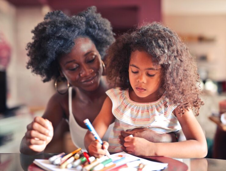 parenting demonstrated through a mother and child activity