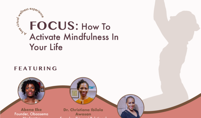 Flyer for Obaasema wellness summit on mindfulness