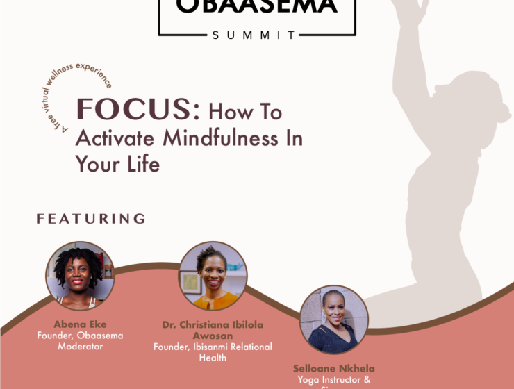 Flyer for Obaasema wellness summit on mindfulness