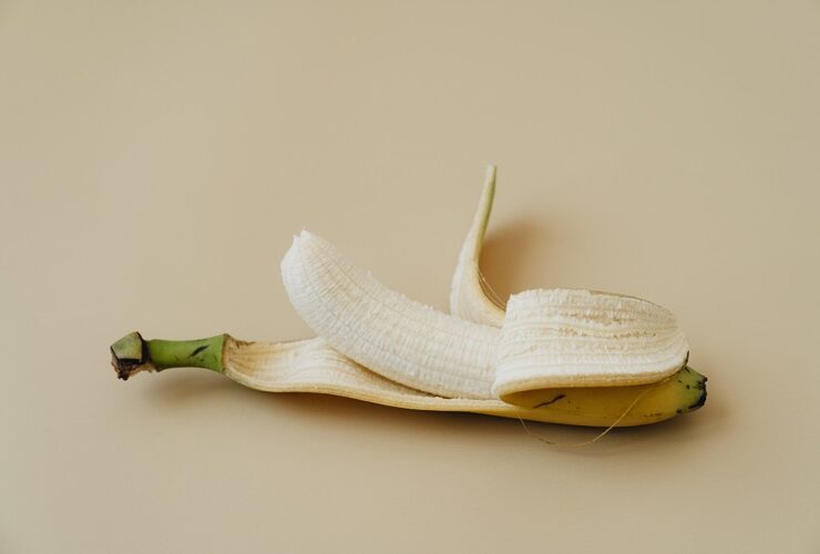 peeled banana for facial mask