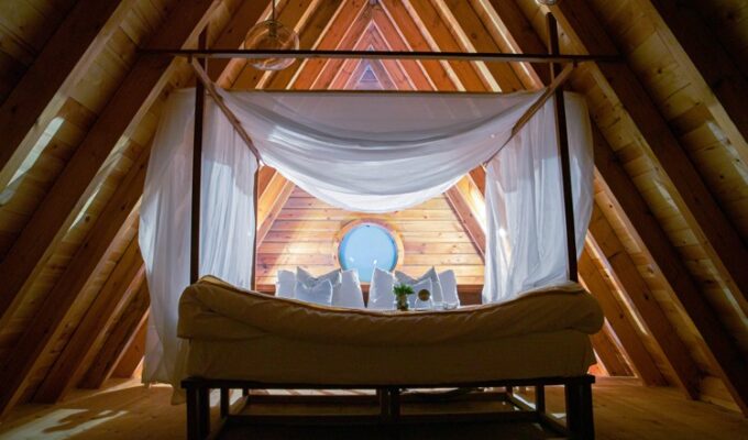 A bed used to show how to keep bed bugs at bay