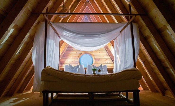 A bed used to show how to keep bed bugs at bay