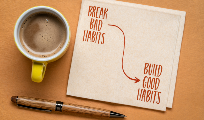 An article on breaking bad habits, a key step for successful New year goals.