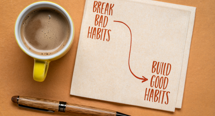 An article on breaking bad habits, a key step for successful New year goals.