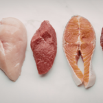 Assortment of protein rich African foods displayed on a tray