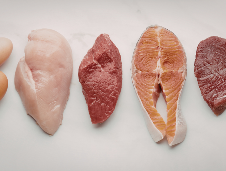 Assortment of protein rich African foods displayed on a tray